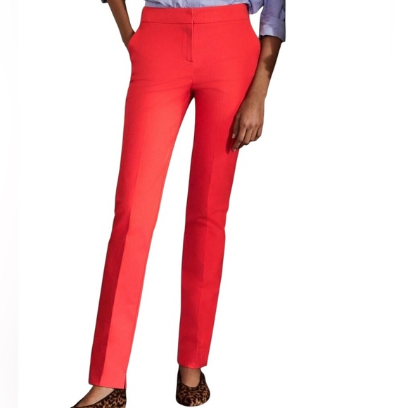 Boden Richmond Coral Red Orange High Waist Pants / Trousers - 4 L - Picture 1 of 13